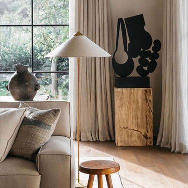 Vintage Rattan Tall Floor Lamp - Elegant Lighting for Modern Living Interiors Lamps
